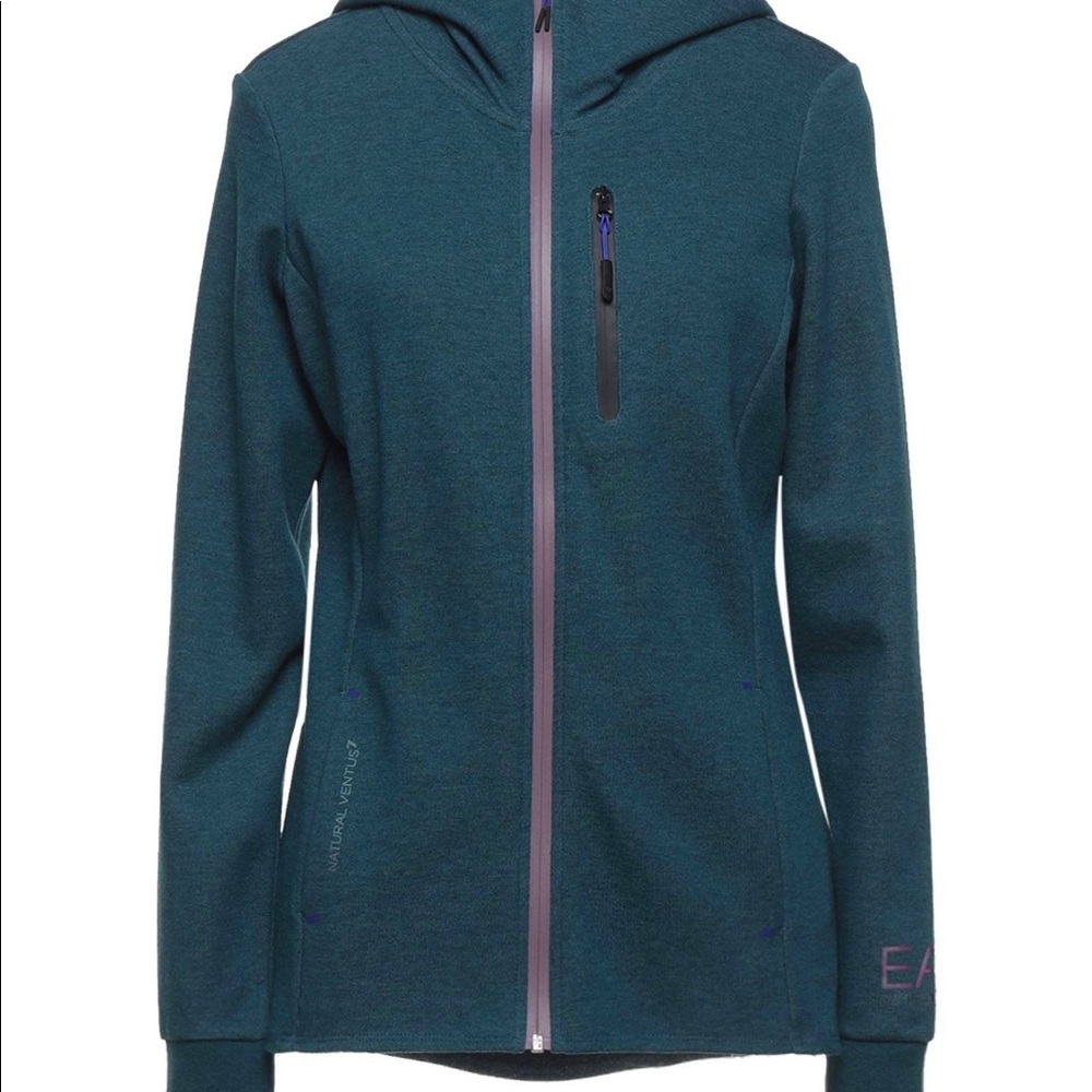 NEW emporio armani EA7 zip front sweatshirt, xs, xxs